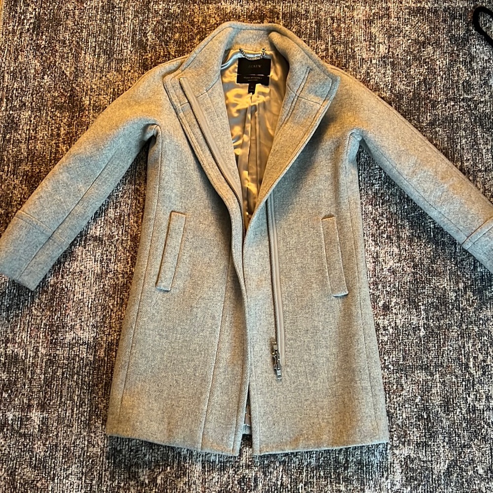 J Crew Wool Cocoon Stadium Cloth Coat size 0